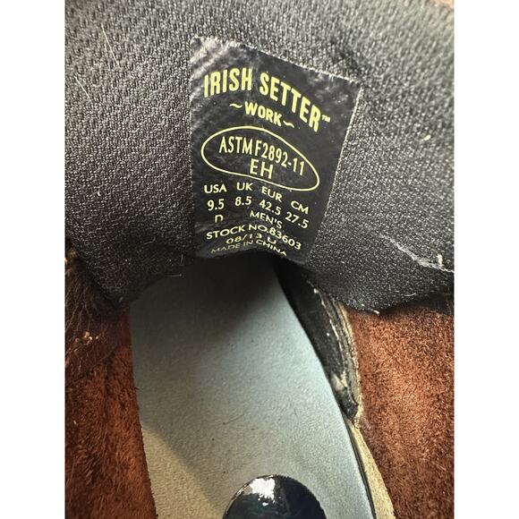 *Flawed Red Wing Men's Irish Setter Farmington 6-Inch Work Boots 83603 Size 9.5D - Picture 7 of 16